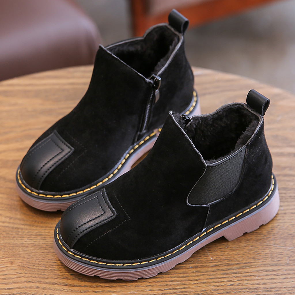 Children Casual Kids Boots Candy Leather Booties Retro Girls Boys Boots Autumn Winter Zip Leather Bootie Ankle Casual Shoes