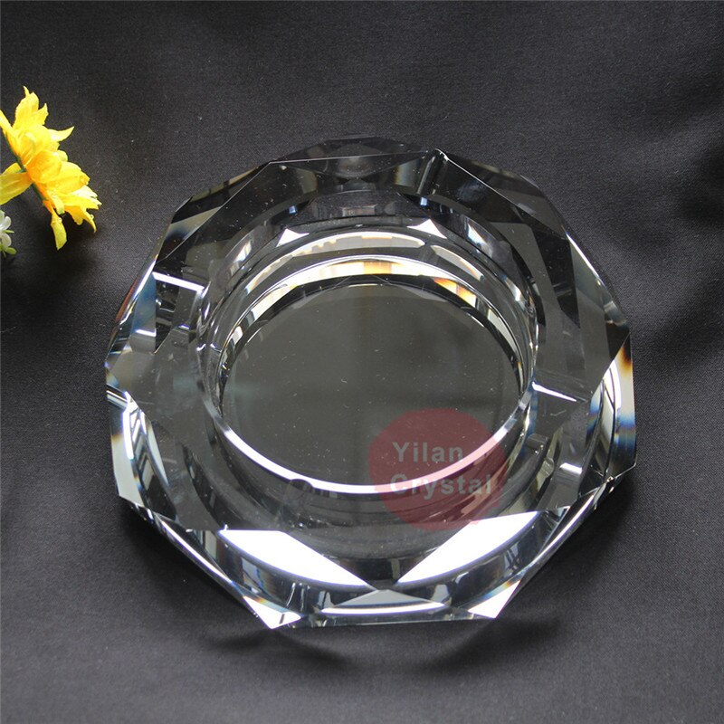 High-end Boutique Kristallen Asbak Mode Creatieve Persoonlijkheid Woonkamer Continental Achthoek Asbak: 15cm-1
