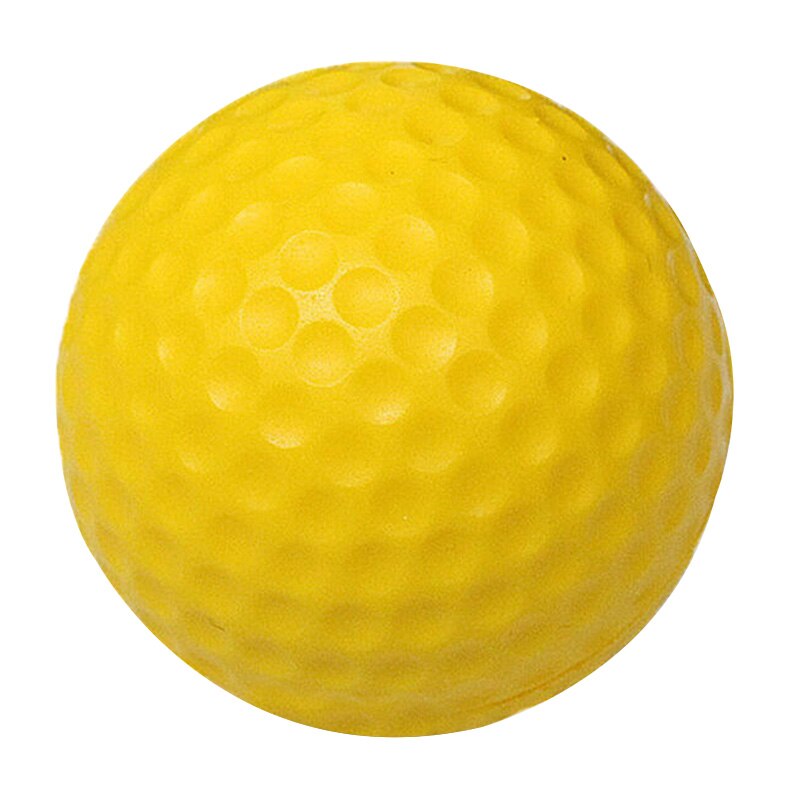 Golfbold pu solide bløde bolde indendørs træningsbold sport træningsrum skumkugler: Gul