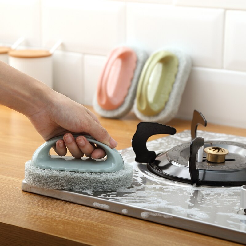 Fypo-cepillo de esponja para Herramientas de limpieza de cocina, cepillo mágico para limpieza de cacerola, esponjas, estropajos, Limpiador de cocina