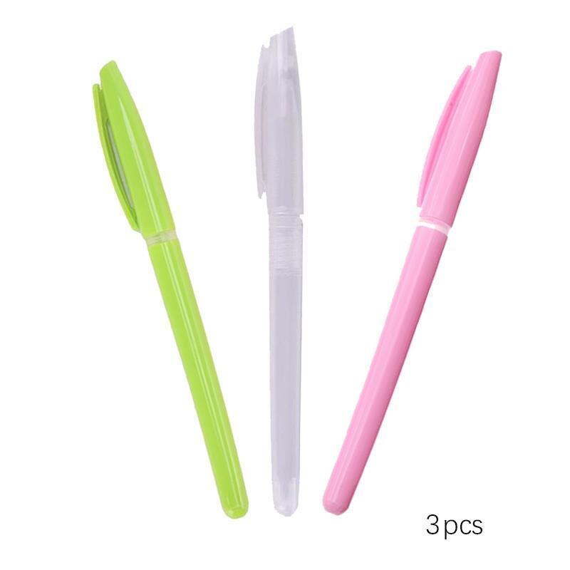 1Set Fabric Markers Pencil Fade Out For Drawing Lines Disappearing Marker Pens Multi Purpose DIY Craft Sewing Accessories: 3 holders no refills