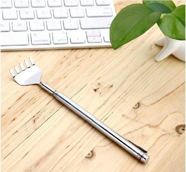 1pcs Practical Handy Portable Adjustable Stainless Back Scratcher Telescopic Pocket Massage