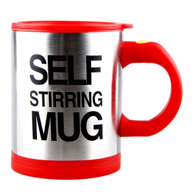 Electric Stainless Steel Auto Self Stirring Coffee Mug Magnetized Mixing Cup
