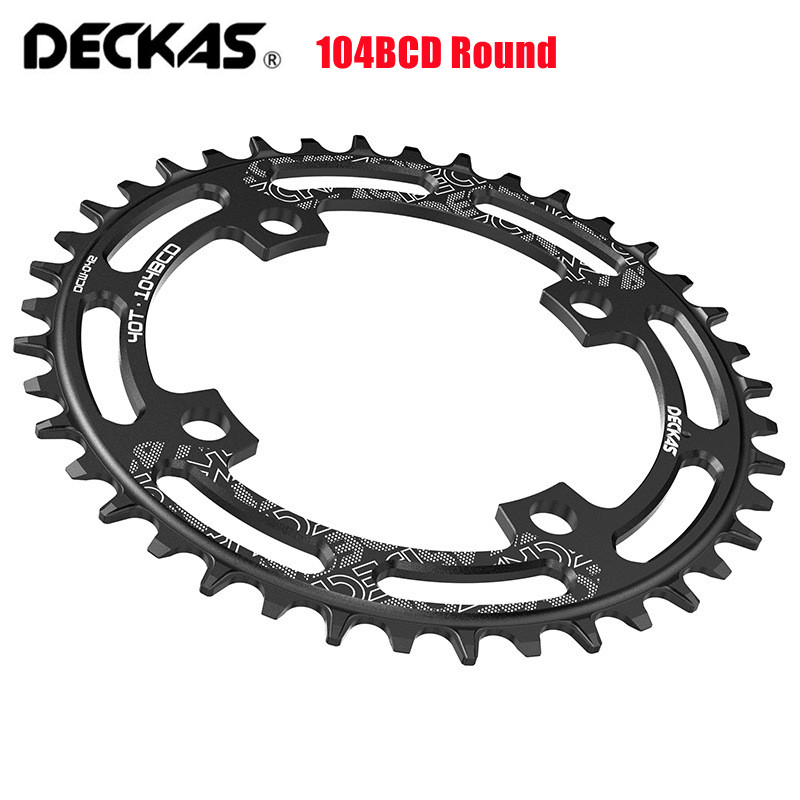 DECKAS 104BCD Bike Chainring 40T 42T 44T 46T 48T 50T 52T Tooth Narrow Wide Chainring Road Bike Mountain Bike Chainwheel 104 BCD: WHITE / 34T