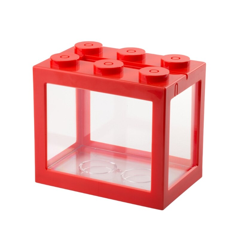 Small Betta Fish Tank Aquariums for Kids Mini Plastic Terrariums Tiny Transparent Cages for bug and Reptile Collecting