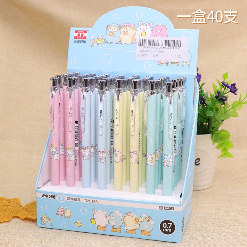 40 pcs/lot Hero Series Mechanical Pencil Cute Student Automatic Pen For Kid School Office Supply Promotional: 01857  0.7MM