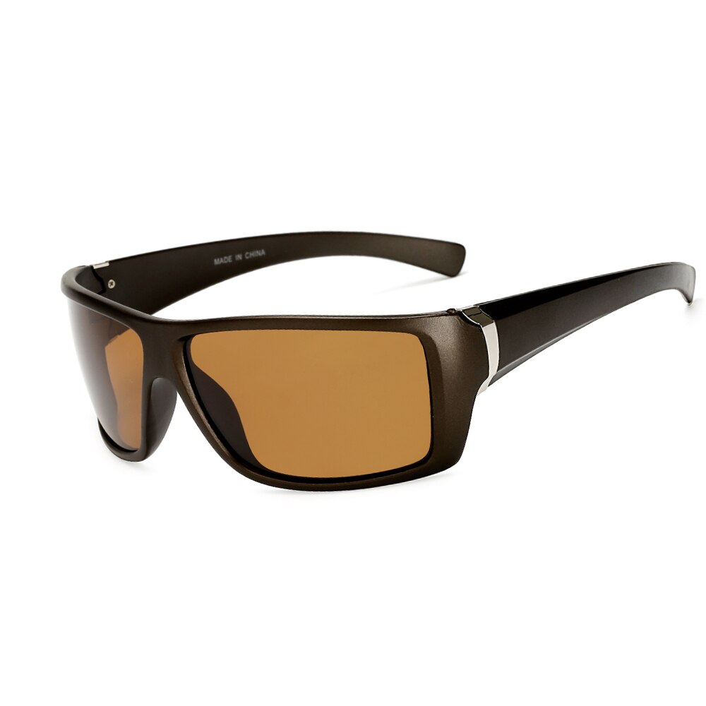 AIELBRO hommes polarisé cyclisme lunettes de soleil dégradé mâle conduite verre UV400 polarisé lunettes Style lunettes lunette: C06 Sand Tea