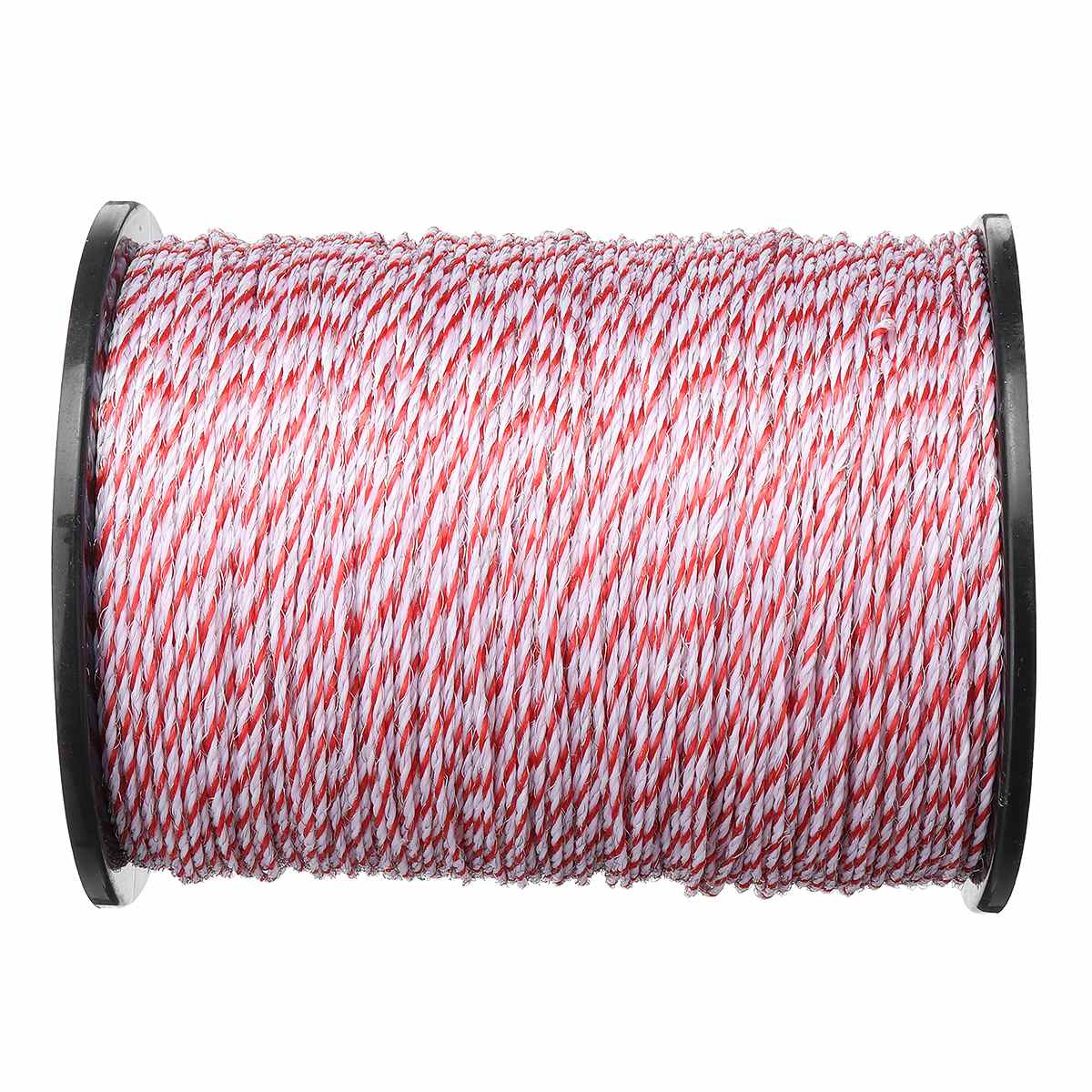 500M Roll Electric Fence Rope Red White Polywire with Steel Poly Rope for Horse Animal Fencing Ultra Low Resistance Fence Wire