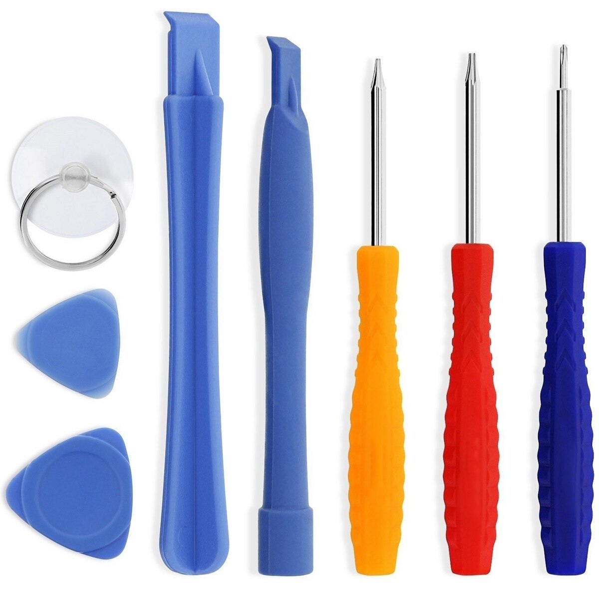 Professionele Gsm-scherm Opening Reparatie Gereedschap Kit Schroevendraaier Tangen Set (Willekeurige Kleur): 8pcs