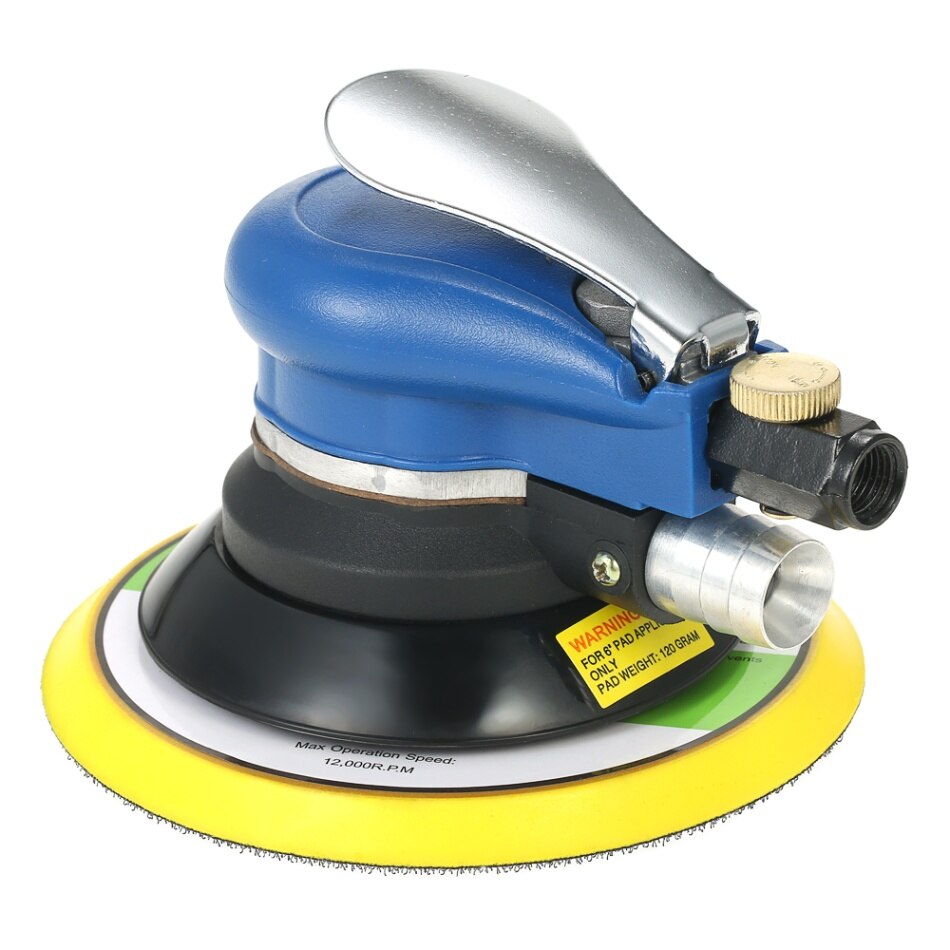 6 " 10000 rpm pneumatisk handflata slumpmässigt orbital polermaskin luftdriven orbit polermaskin dubbelverkande polering slipning slipning: Guld- / Eu