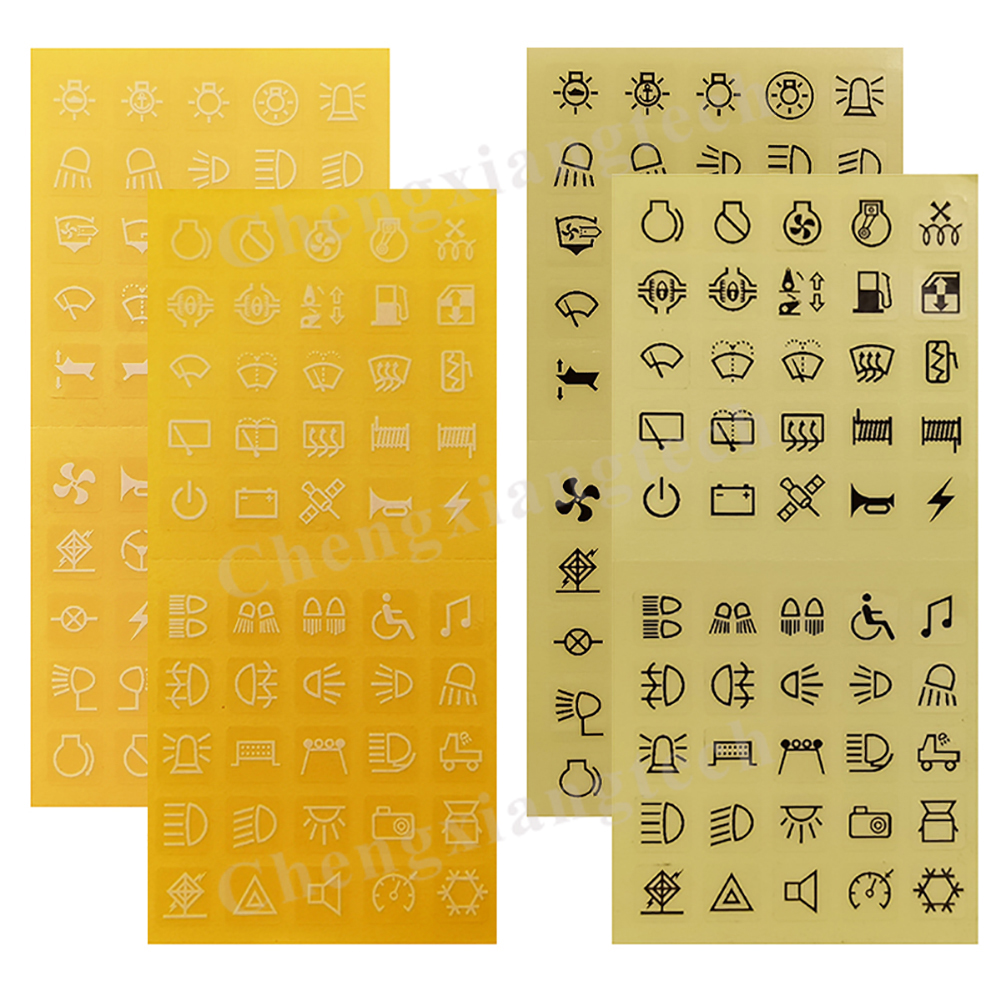 100 Clear Switch Stickers for Car Boat Instrument Rocker Push Switch Panel Decoration, Universal Led Switch Lables: Blue