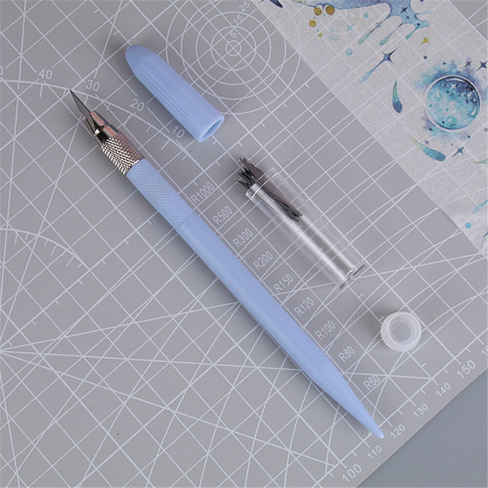 12pcs Blades Carving Utility Knife Set Art Tools Sticker Paper Cutting Tool Craft Art Paper Cutter Washi Tape School Supplies