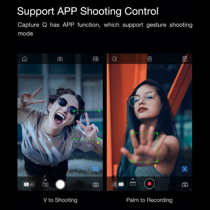 Estabilizador PTZ portátil de un solo eje para iPhone Hua-wei xiao-mi, cámara deportiva para teléfonos móviles