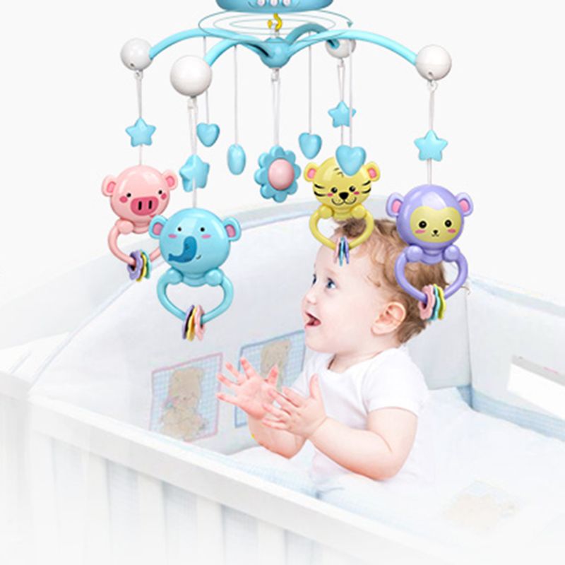 Baby Musical Crib Rattle Cot Mobile Stars Dreams Light Flash Nusery Lullaby Toy Q6PD