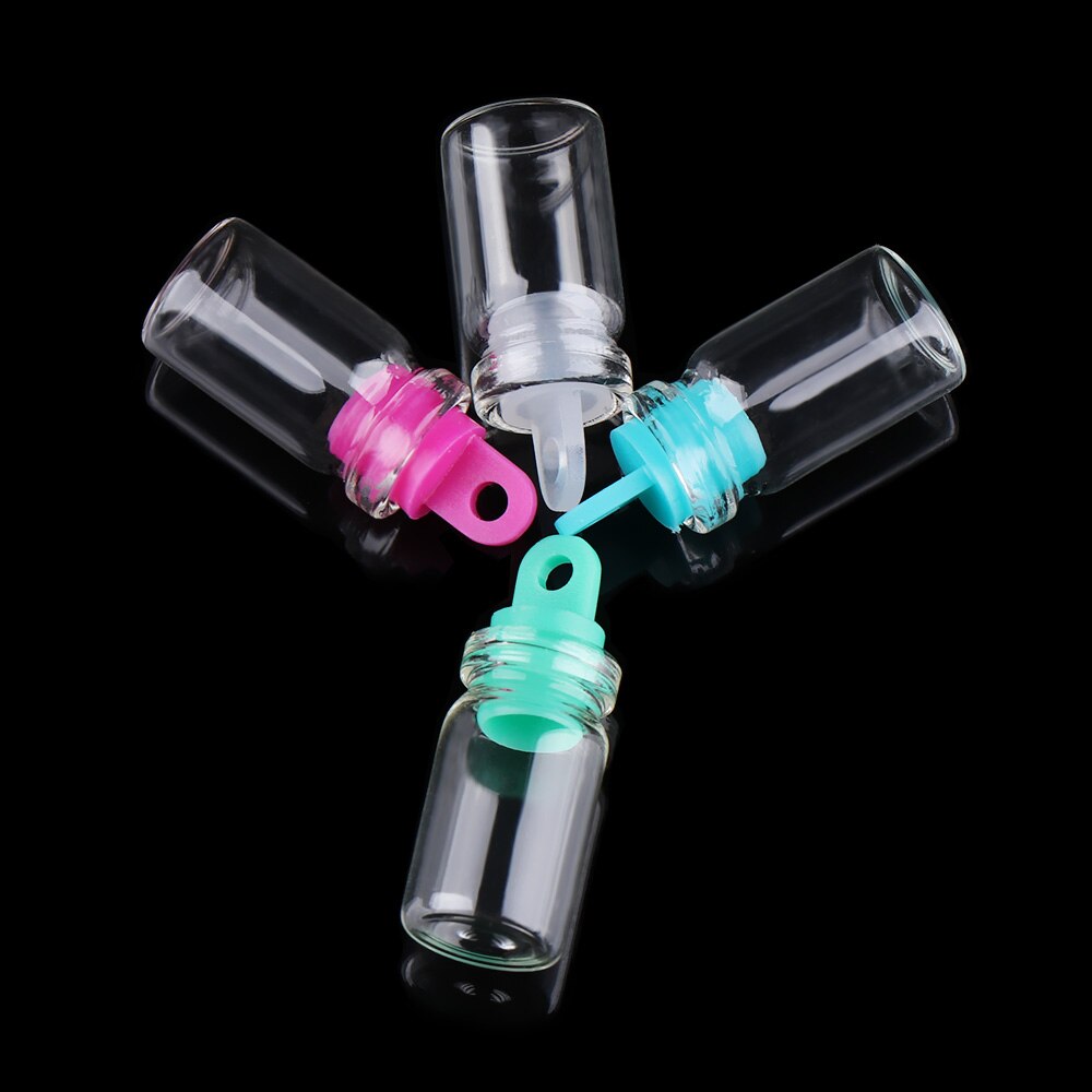 Frascos de cristal con adornos para botella de derrape, botellas de deseos de arcoíris, tapón de corcho, decoración, contenedores DIY, 5 uds.
