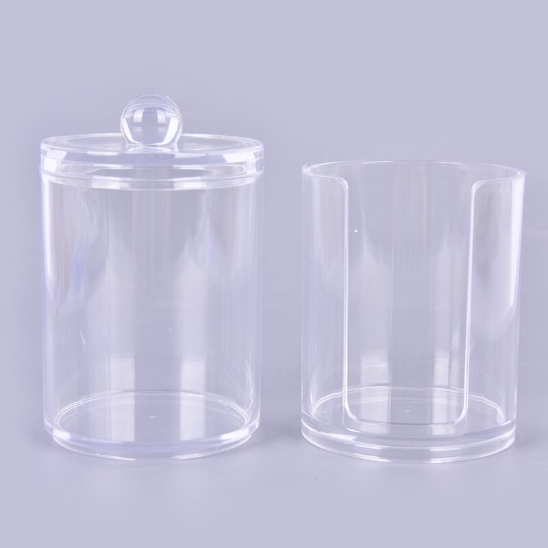 Draagbare container make-up wattenschijfjes houder cosmetica organizer acryl wattenstaafje make-up organizer opbergdoos