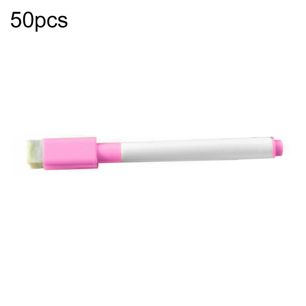 50% Off 50Pcs Erasable Dry Whiteboard Markers Drawing Pens School Office Stationery: Pink 50pcs