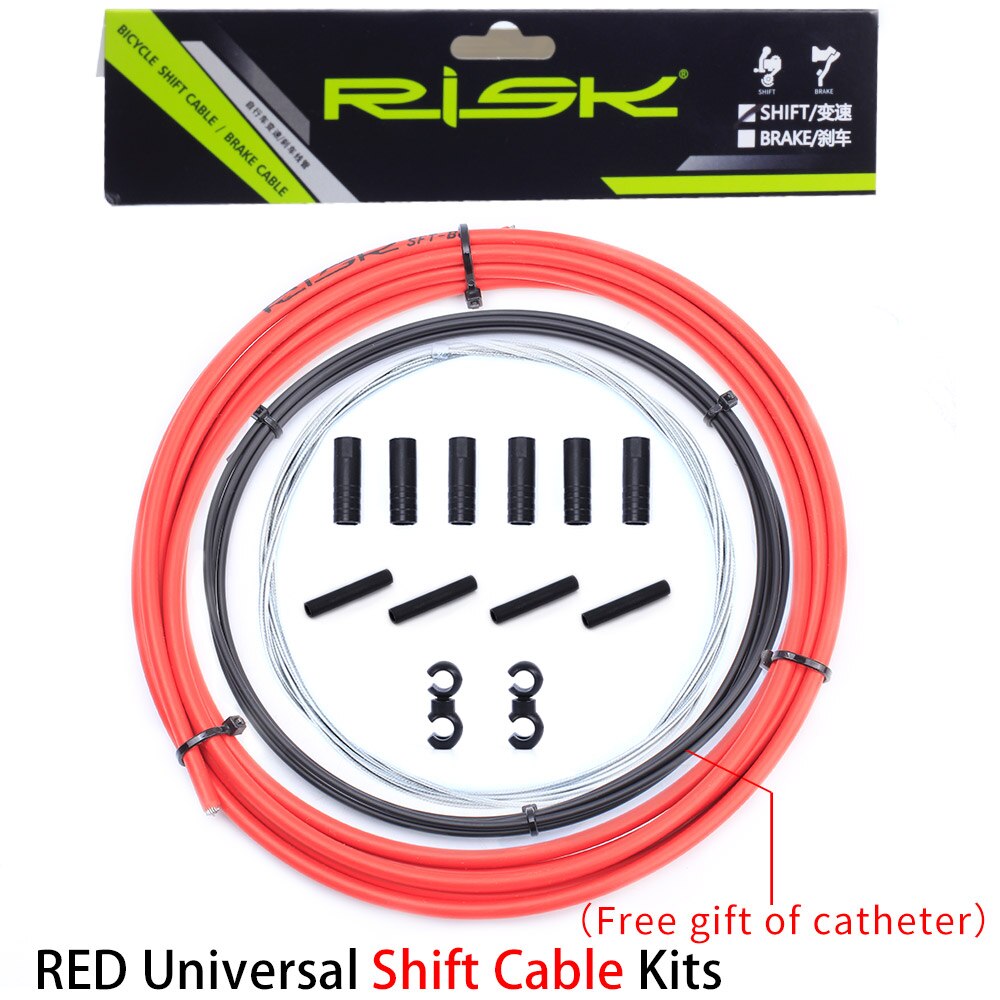 Bicycle Cable sets Housing Cable Hose Kit Brake Shifter For Sram Bike Bicycle derailleur Brake Cable & Shifting Lever Wire Line: Shift Set Red