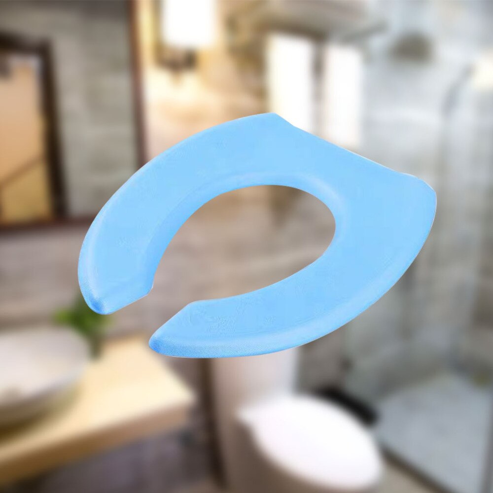 Sky Blue Paste Toilet Seat Cover Cushion Waterproof Toilet Mat