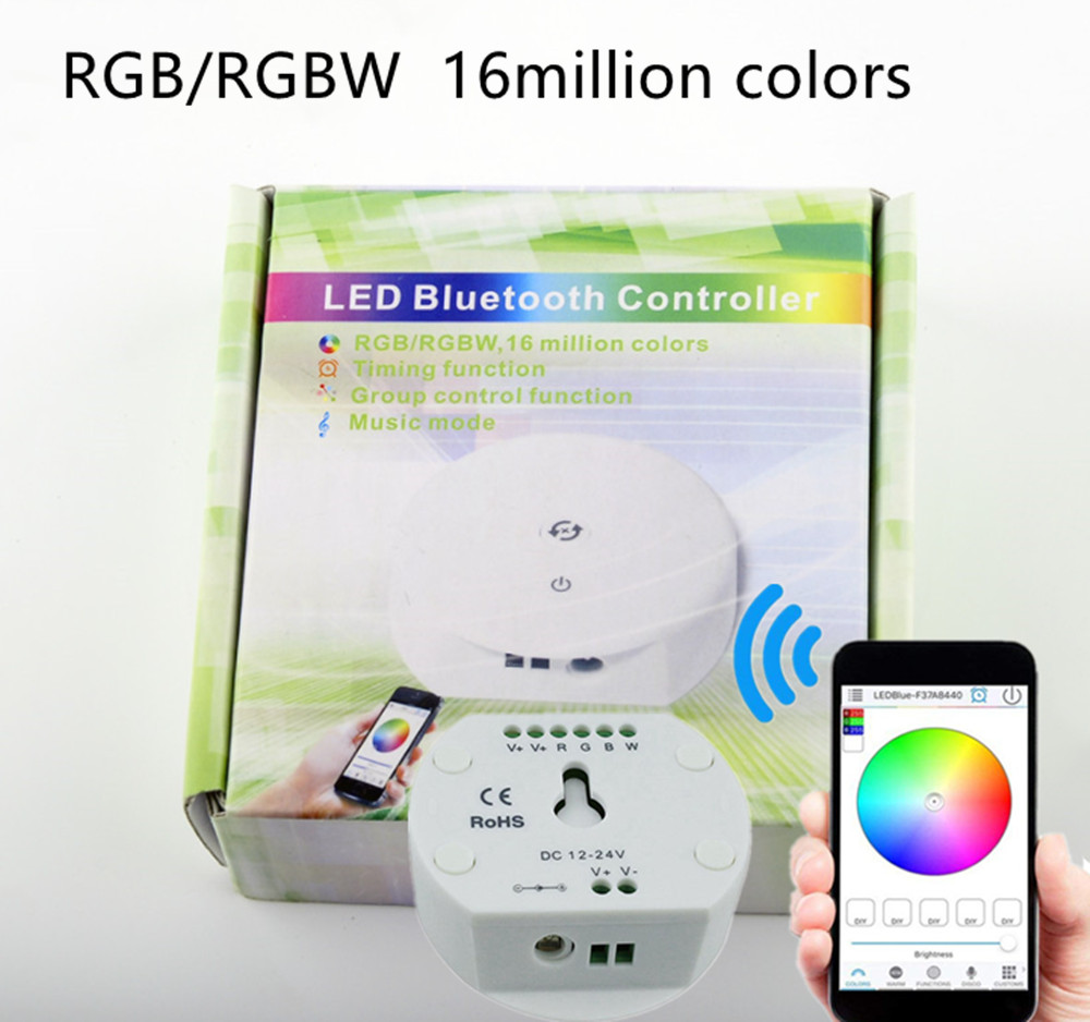 DC12-24V RGB RGBW UFO Blue-tooth 16 Million Colors IOS Android LED Controller Timing Function Group Control Music Mode