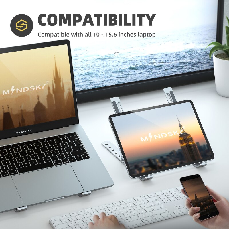 Verstelbare Opvouwbare Laptop Stand Houder Voor Macbook Pro Notebook Draagbare Aluminium Computer Bureau Kantoor Tafel Pc Base Beugel