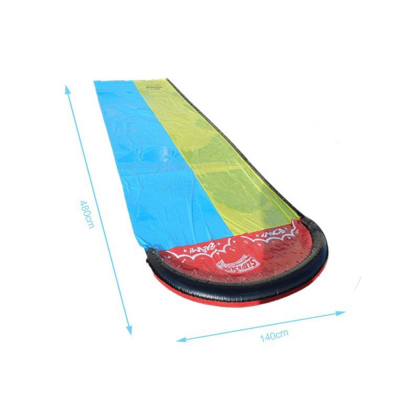 6M Inches Kinderen Glijbaan Surf Dubbele Gras Water Slide Volwassenen Kids Zomer Achtertuin Familie Outdoor Water Speelgoed glijbaan Bed