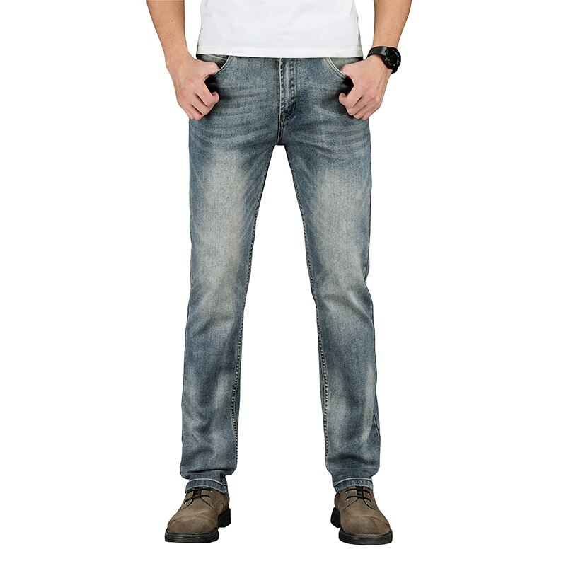 Sulee SULEE strecken lässig Herren Jeans retro Blau Gera... – Grandado
