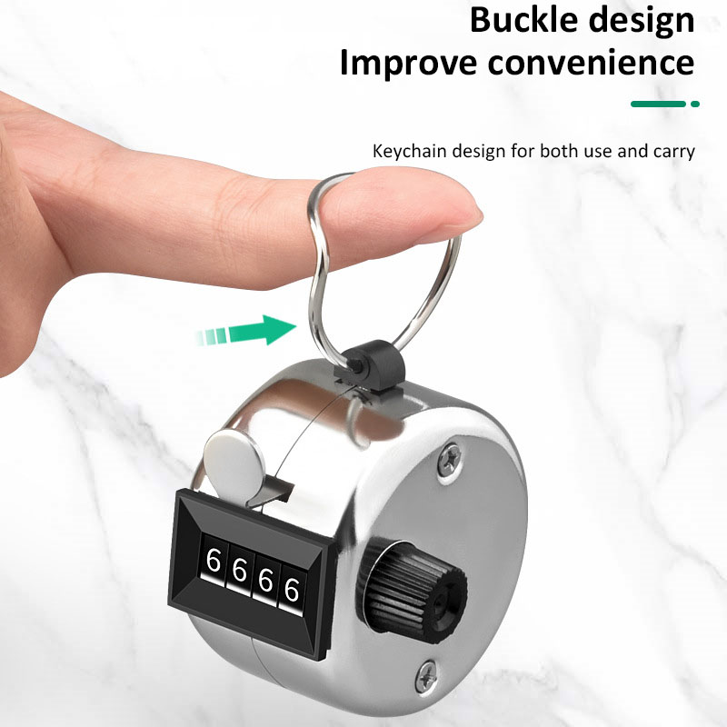 Metal Handle Tally Counter 4-Digit Number Clicker Counter Manual Mechanical Counters Clickers Pitch Counter for Coaching Fishing