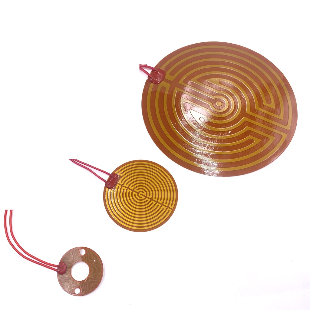 Film chauffant électrique rond, 25mm 5V 12V 24V 110V 220V PI, Film adhésif Polyimide, plaque chauffante électrique, tapis de panneau, feuille de carburant, huile moteur réservoir