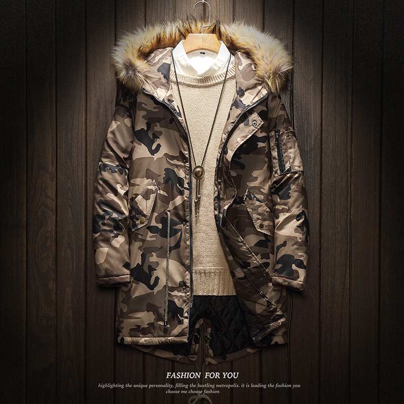 de camuflaje invierno abrigos acolchados calientes chaquetas ropa Parkas más tamaño asiático M-5XL cortavientos para hombre: L FOR 170 CM 70KG