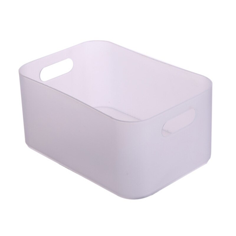 3 Kleur Kleine Pantry Opslag Bakken, Plastic Opbergbakken Met Handvatten Voor Slaapkamer, Zwart/Transparant/Wit