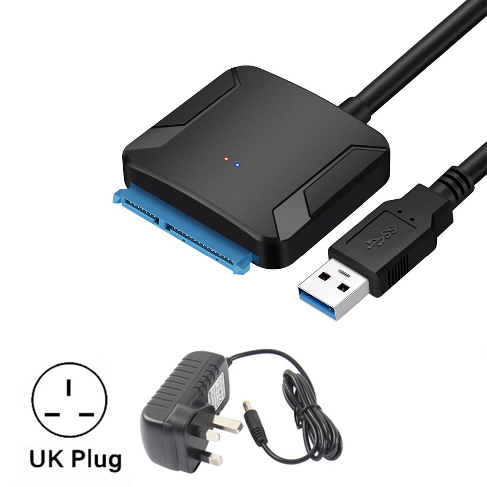 SATA til USB 3.0 Adapter - Kabel op til 6 Gbps til 2.5"/3.5" Ekstern SSD HDD SATA3: Blå