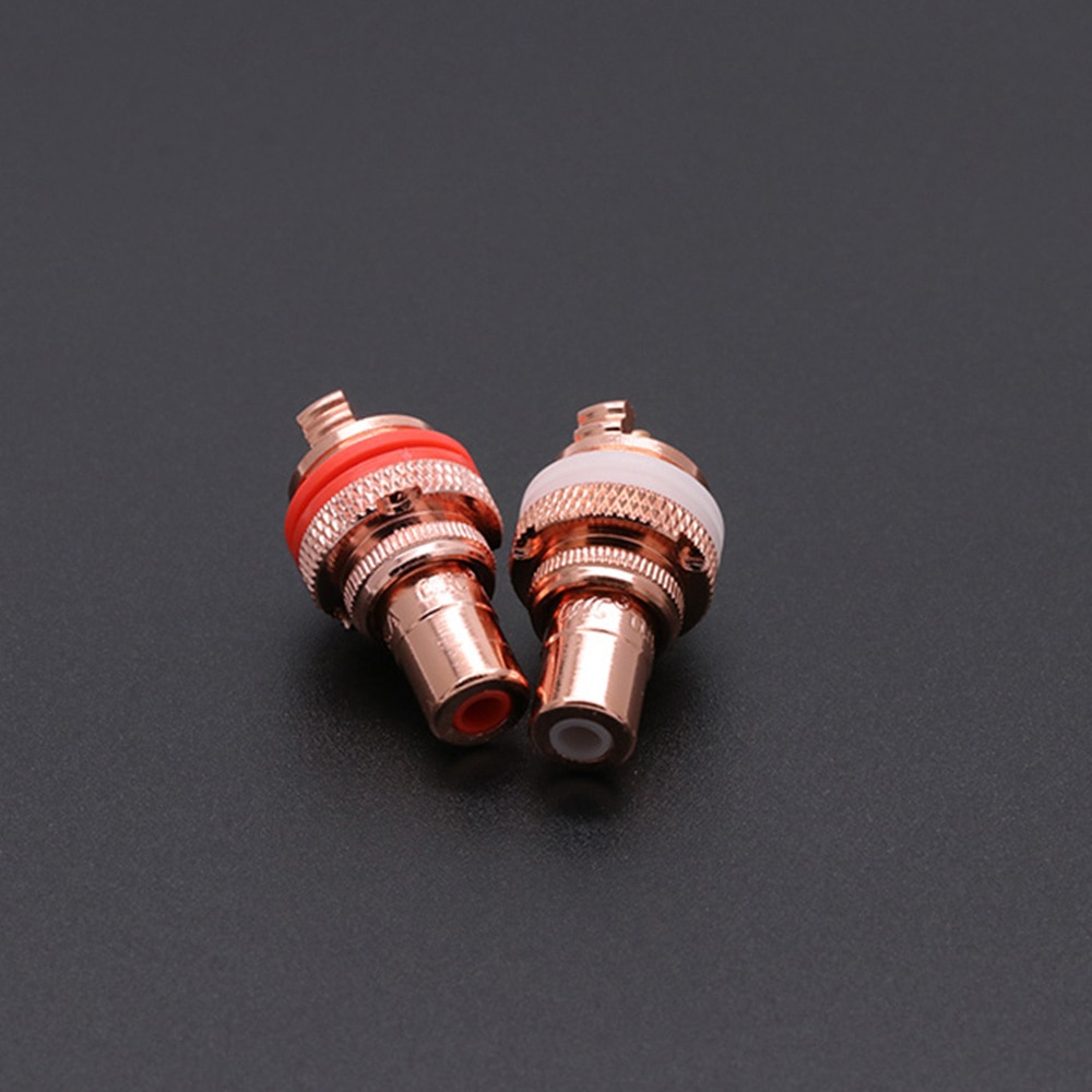 8 Stuks Gold Rca Jack Hifi Terminals Pom Isolatie High-End Rca Socket Adapter Av Terminal Phono Connector