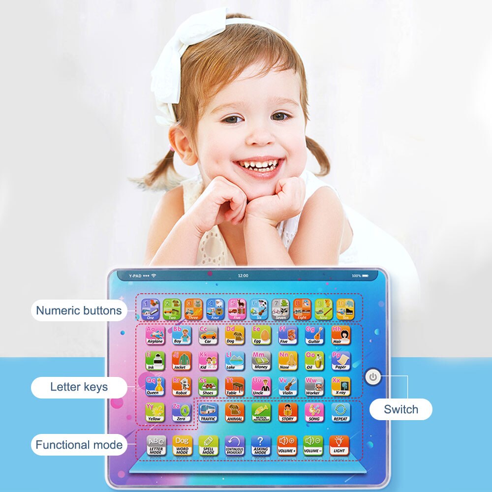 Englisch Lernen Maschine Alphabet Baby Tablet Pädagogisches Spielzeug Für Kinder Elektronische Touch Tablet Computer Kinder Spielzeug