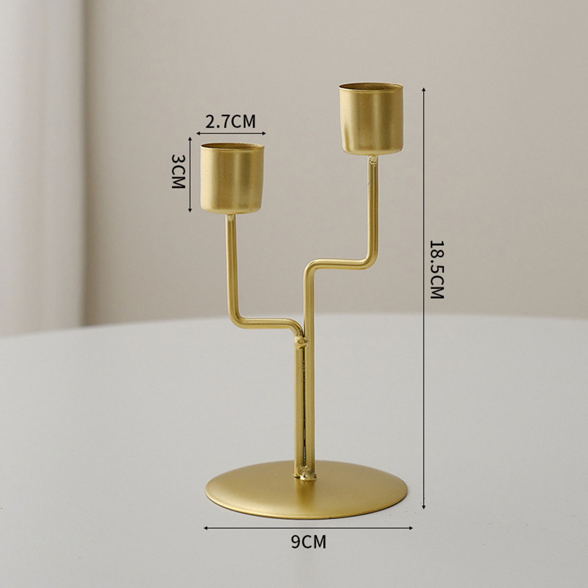 Candelabro de escritorio de estilo nórdico para decoración del hogar, candelabro Simple de estilo nórdico para decoración de hogar, comedor, de Acción de Gracias y boda, 1 piezas: Amarillo claro