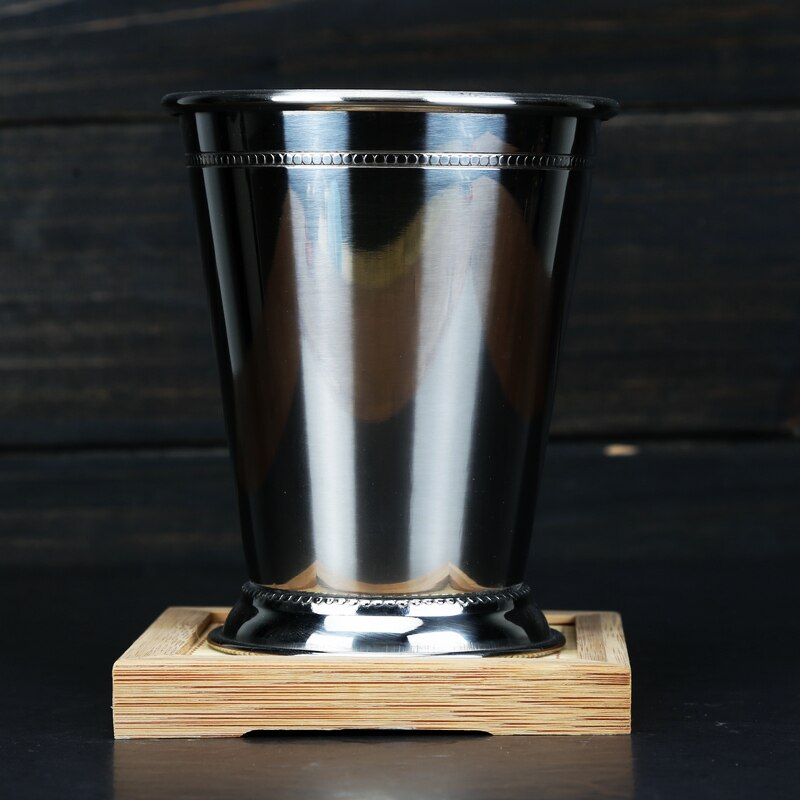 Eenvoudige Portble Cocktail Wijn Coaster Gemaakt Door Bamboe