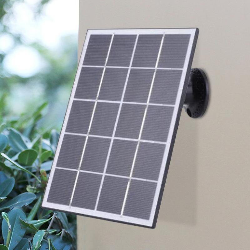Camera Solar Panel 10W Solar Panel Charger 118 Inch Cable IP65 Waterproof Solar Panel For Home Security System 360 Adjustable