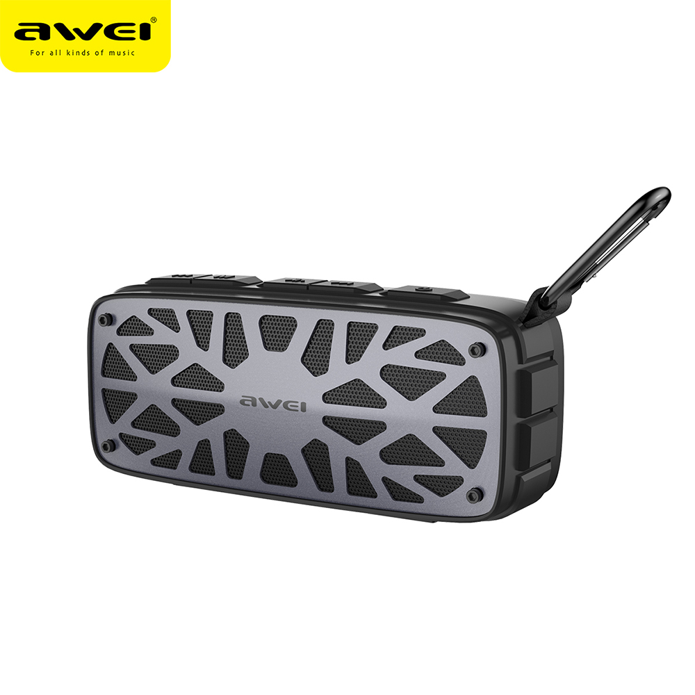 Altavoz Bluetooth estéreo de 2 canales Wei Y330 bajo profundo TWS barra de sonido inalámbrica 6W altavoz portátil exterior compatible con tarjeta TF USB: Gris