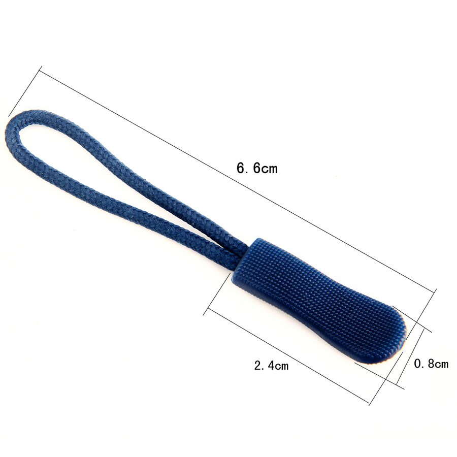 20Pcs/Lot Anti-theft Zipper Tail Rope Clothing&bags Longer Zipper Rope Blue Outdoor Camping Travel Kit