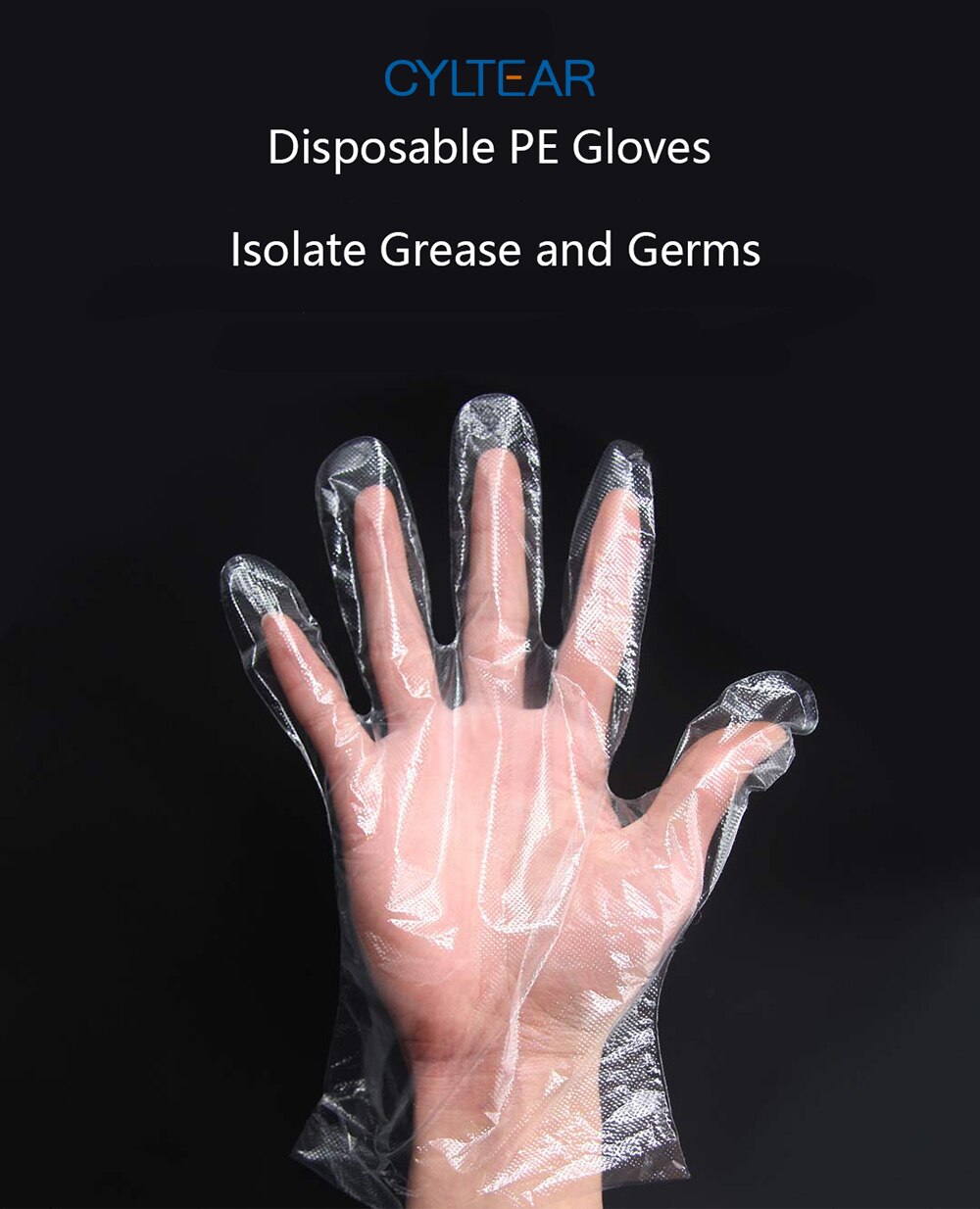 200Pcs Box Disposable Vinyl Glove Multifunction Transparent Thin Waterproof For Housework Clean Kitchen Baking Gloves