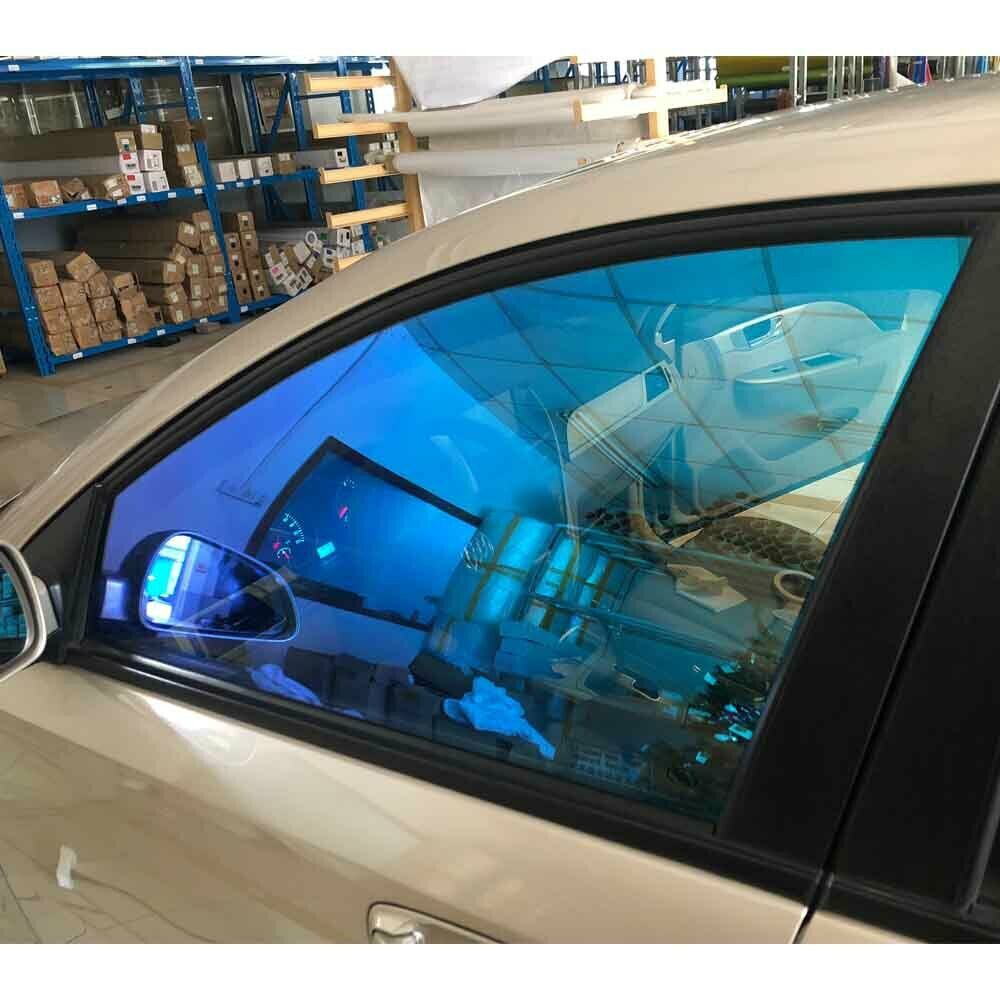Sunice bilrude kamæleon film solar farvetone 55% vlt nano glaskeramisk mærkat privatlivets fred dekorative bil folier 90 cmx 50cm