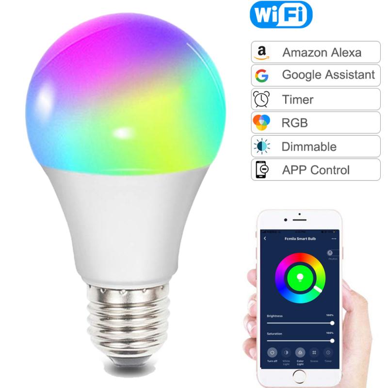 Smart LED Lamp RGB 10W Bluetooth Wifi APP Controle Lamp 10W RGBW Lamp Smart Home Verlichting Werk met Google Home Alexa