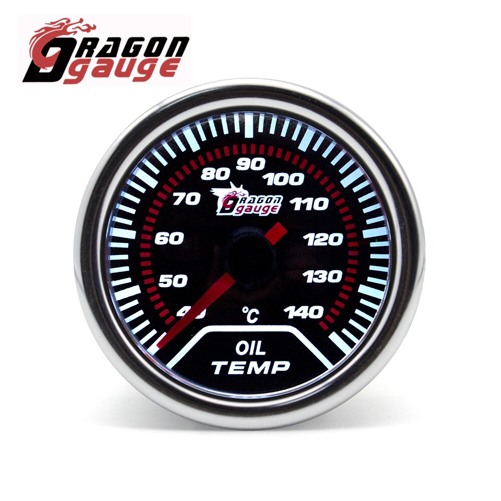 DRAGON GAUGE 52MM Water Temp Oil Temp Oil Press Voltmeter Vacuum Tachometer RPM Boost Gauge Air Fuel Ratio EGT Gauge for 12V Car: Oil Temp Gauge