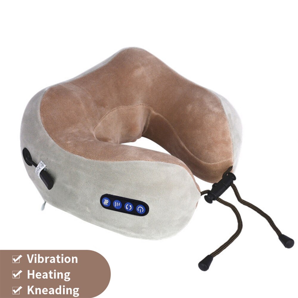 Elektrische Nek Massager Draagbare Massage Kussen Thuis Auto Schouder Relax Pijnbestrijding Fysiotherapie Verwarming Gezondheidszorg Tool