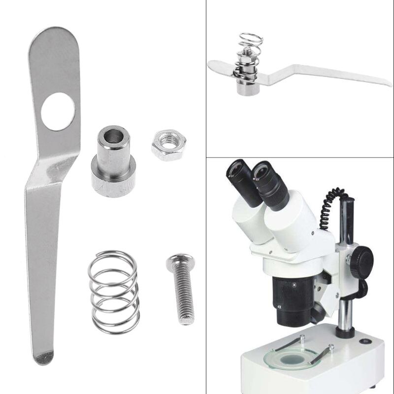 Stainless Steel Specimen Presser Holder Slides Clips for Biological Microscope Q84D