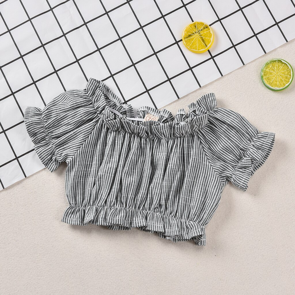 Brand Summer Ruffle Crop Top Short Sleeve Blouse C... – Grandado