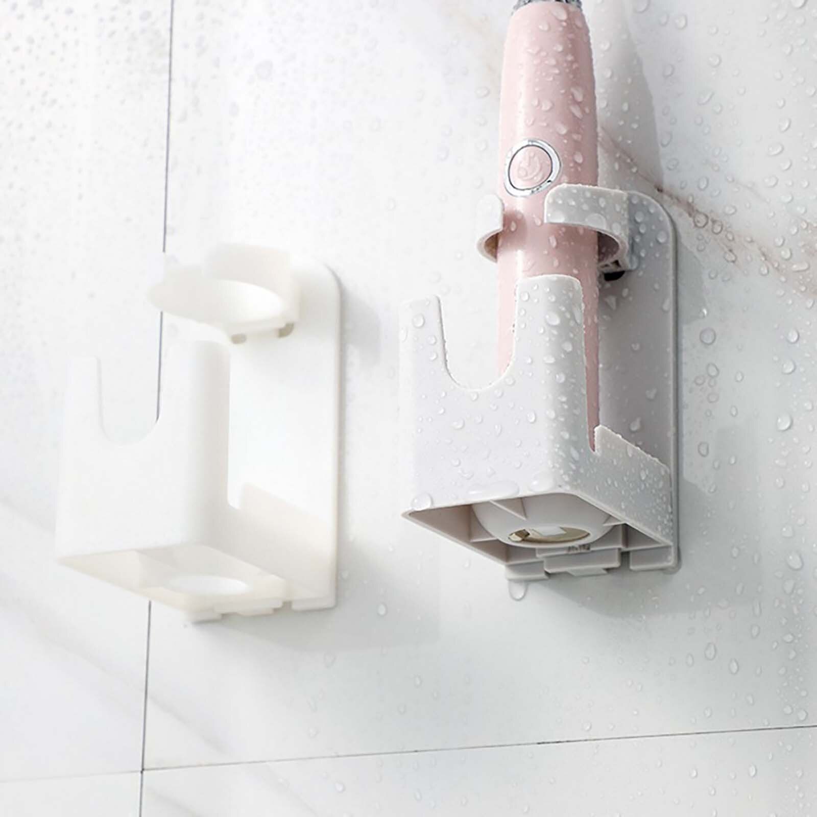 25# Traceless Stand Rack Toothbrush Organizer Electric Toothbrush Wall-mounted Holder Space Saving Bathroom Accessories