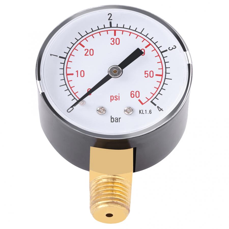 0-4 Bar/0-60 Psi Dual Schaal Dial Gauge 1/4 "Npt Vacuüm Pressure Meter Gauge manometer Manometer Meter