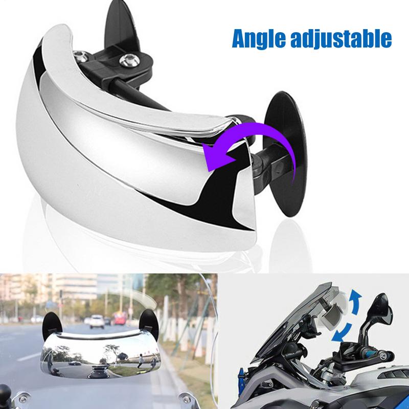180 Degree Blind Spot Mirror Motorcycle Windshield Wide Angle Rearview Mirror Clear Parabolic HD Convex Mirror Motorbike Part