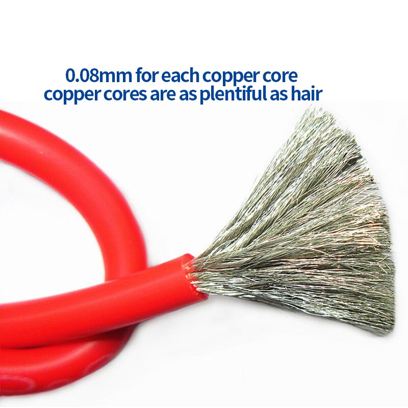 8AWG 8MM2 Silikon Gel Gummi Draht flexibel Kabel Hohe Temperatur Isolierte Kupfer Ultra Weiche Elektron DIY Linie Bunte